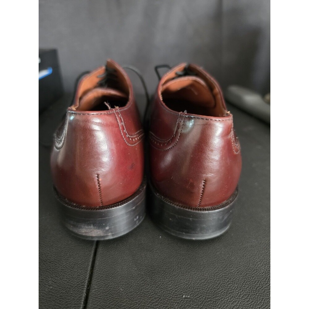 Bostonian Classics Men's Burgundy Leather Cap Toe Oxford Dress Shoes 9.5M - Picture 3 of 11